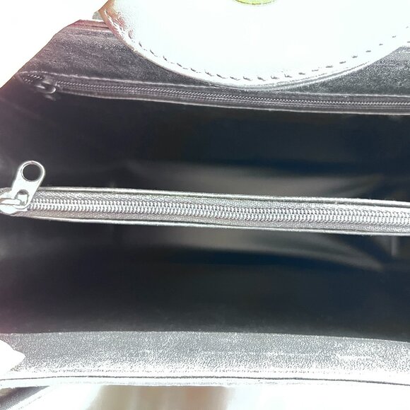 Kismet Genuine Stingray Leather Satchel Shoulder Handbag Black Thailand NEW - Picture 9 of 10